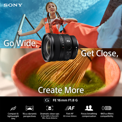 Sony FE 16mm f/1.8 G Lens