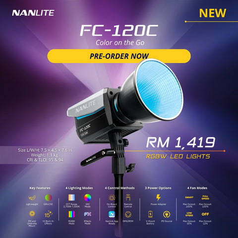 Nanlite FC120C RGB LED Spotlight