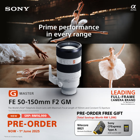 (Coming Soon)Sony FE 50-150mm f/2 GM Lens